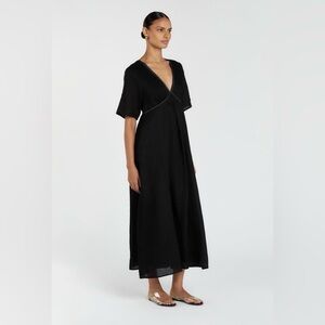NWT DISSH Rhode Black Linen Dress